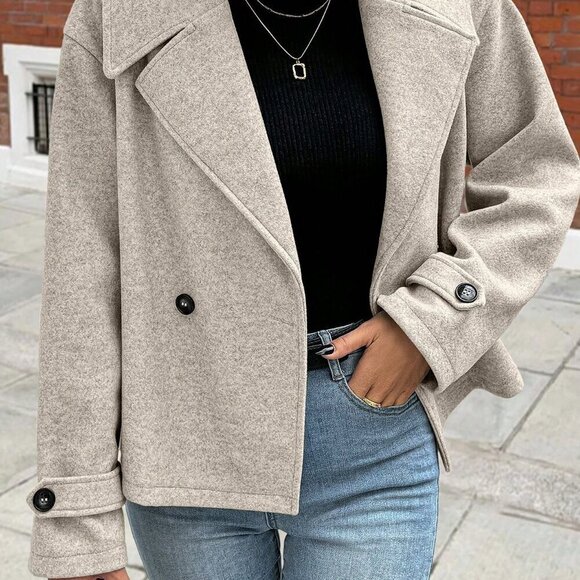 Casual Women's Front Button Long Sleeve Jacket - Picture 5 of 7